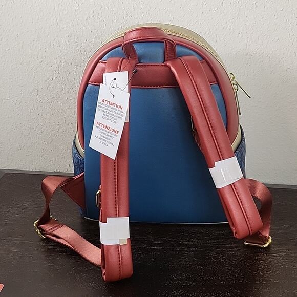 Disney Ms Marvel Loungefly Backpack Blue Red NWT